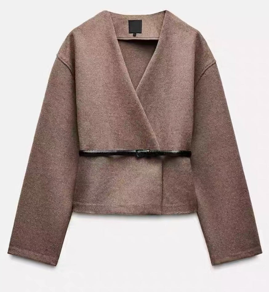 Soft Jacke mit Gürtel